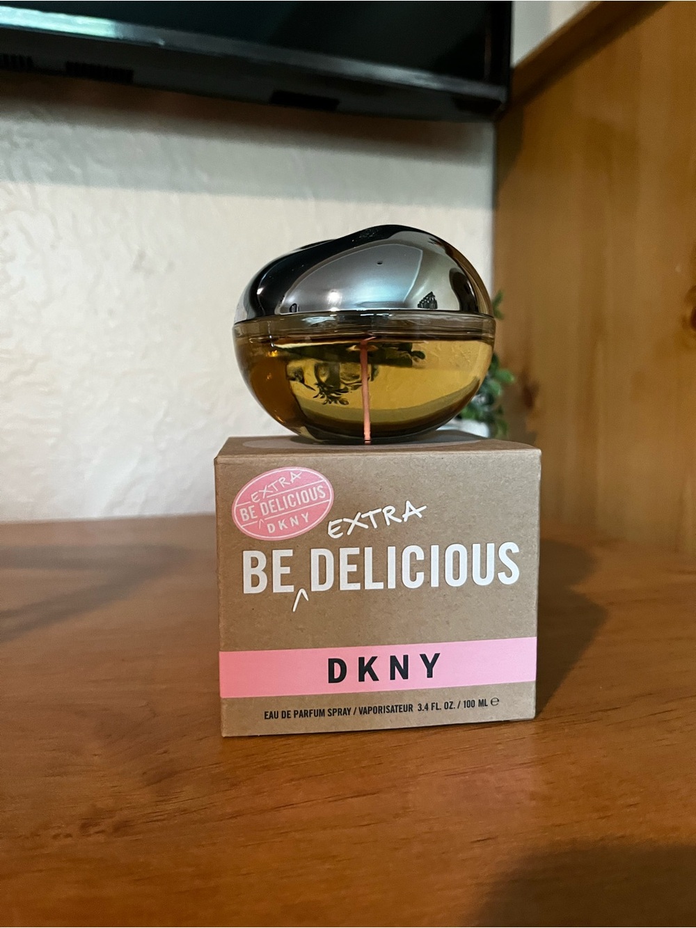 Fragrance bottle on box